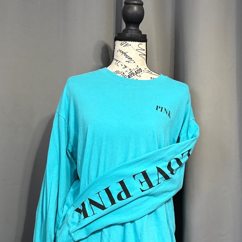 PINK Victoria's Secret Turquoise Long Sleeve Jersey